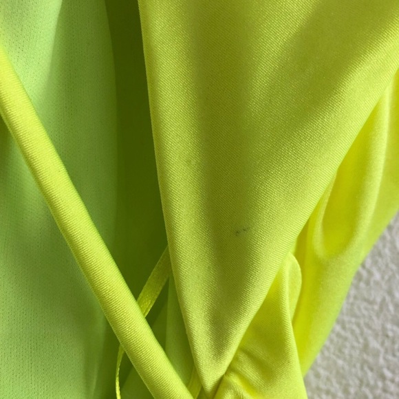 La Femme Neon Yellow Strappy Back Formal Gown - Picture 11 of 13